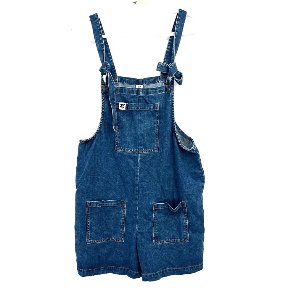 NEW Yak & Yak original dungaree shorts organic cotton overalls Ethical fun 16